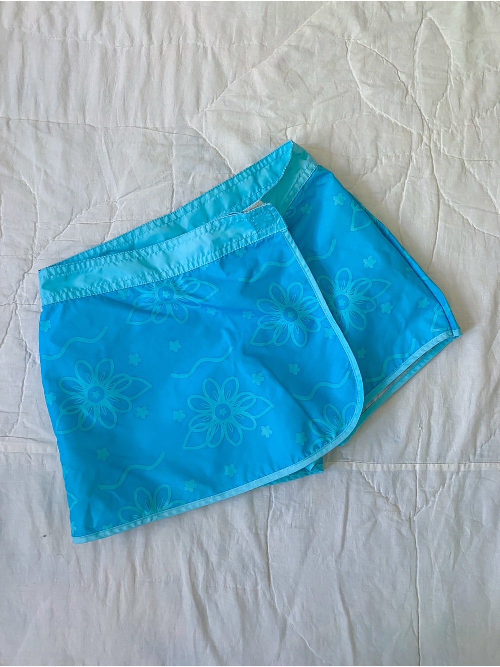 Y2K Vintage Surf Vibes No Boundaries Blue Floral Skort